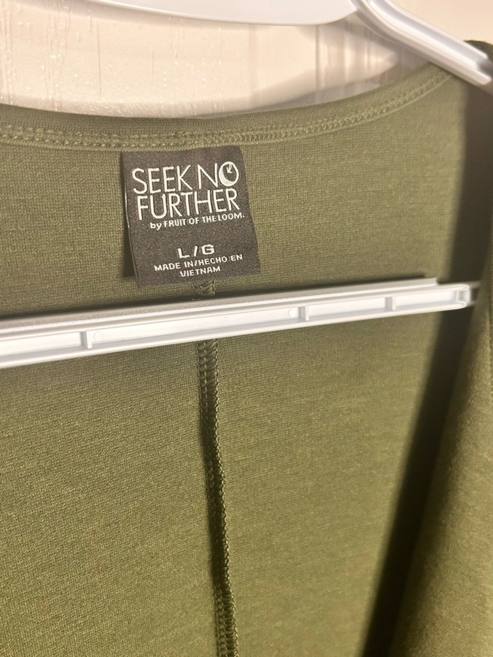 Fruit Of The Loom "Seek No Further" Women's Ponte Green Cardigan Size Large - Picture 3 of 6